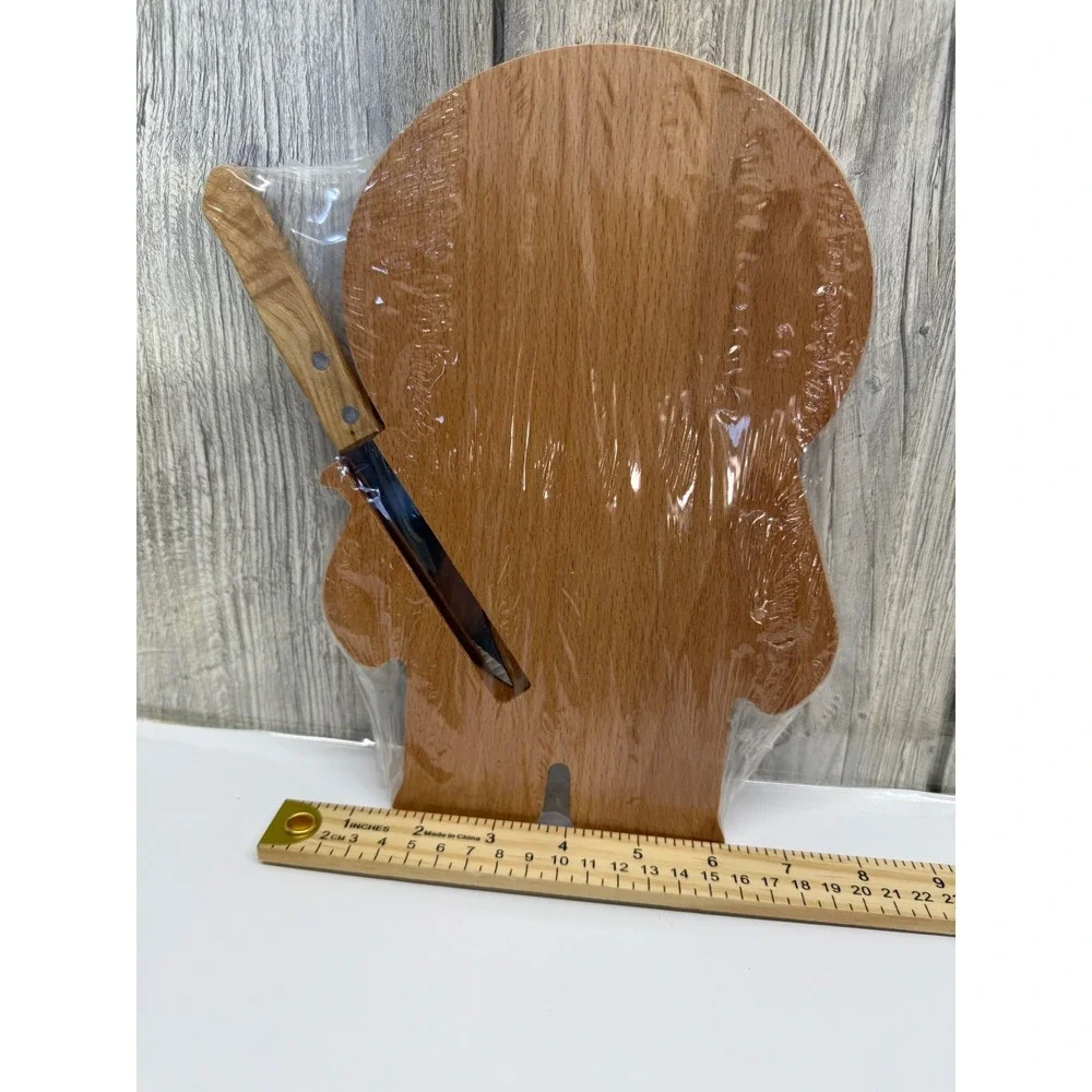 Ninja Cutting Board Japanese Zelkova Wood Magnetic Stainless Steel Knife NEW